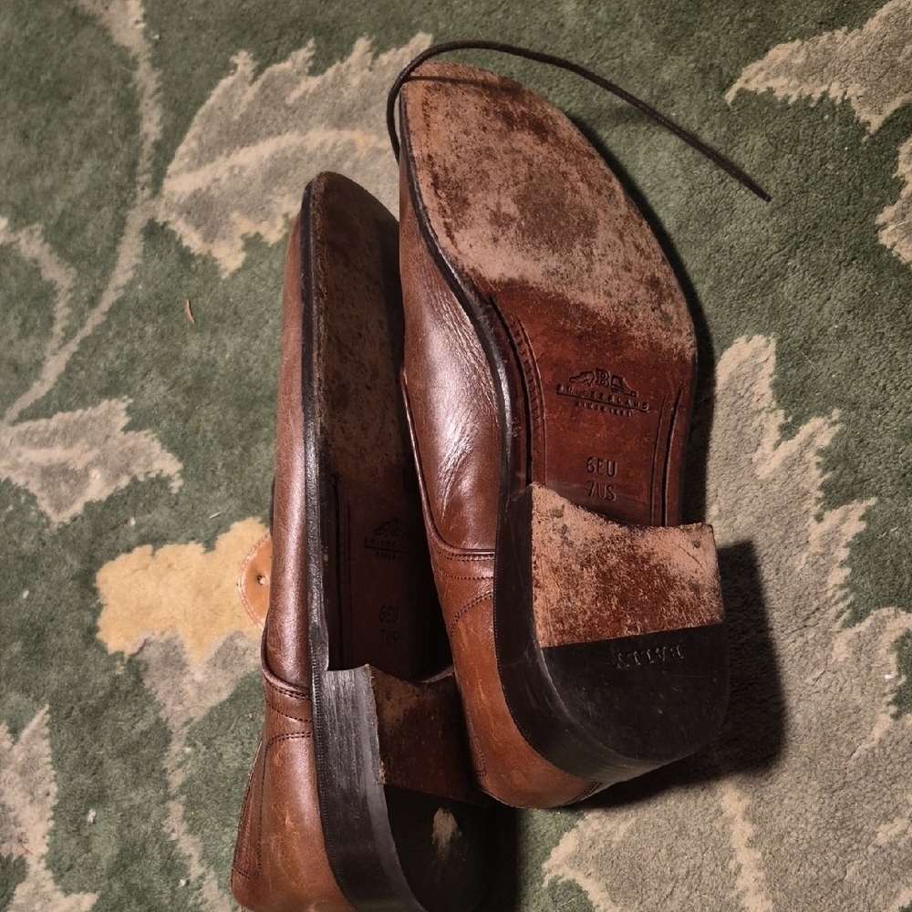 Bally Dark Brown Leather Men's Oxfords - Picture 6 of 8